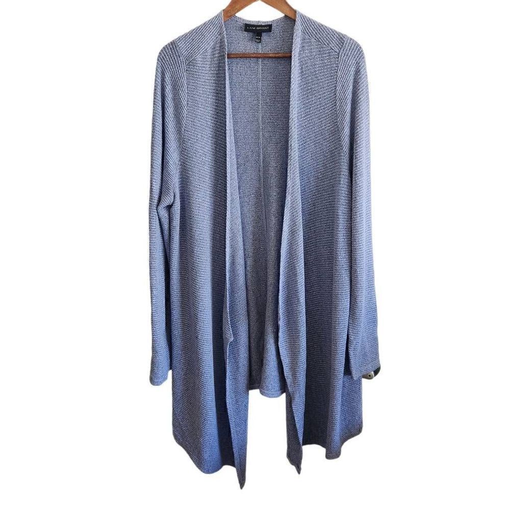 Lane Bryant Cardigan Sweater Womens 18/20 Plus Size Duster Open Front Blue